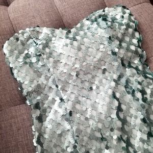 Sequin Blue/Green Mini Dresss Size Small